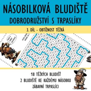 násobilková bludiště obtížnost těžká